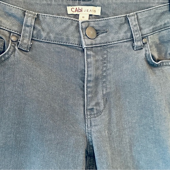 CAbi style 326 Bree Grey Skinny Jeans Mid rise - Size 8 - Picture 2 of 5